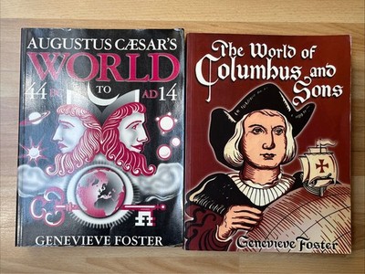 Augustus Caesar's World Of Columbus And Sons Genevieve Foster PB History Lot 2