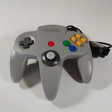 Nintendo N64 Controller Gray Model - NUS-005 Untested Good Joystick
