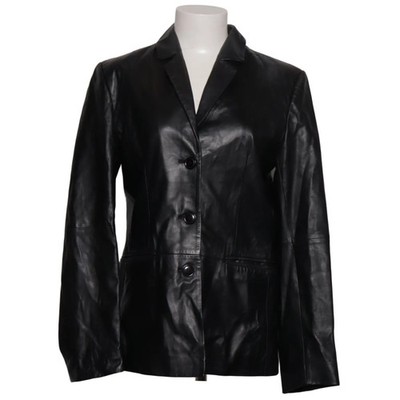 HM Leathercraft, Ledersacko, Größe: 38, Schwarz, Leder/Polyester, Einfarbig #Yyb