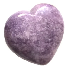 Lepidolite Heart Rock Stone Crystal Healing Gemstone Gift Reiki Wellness Energy