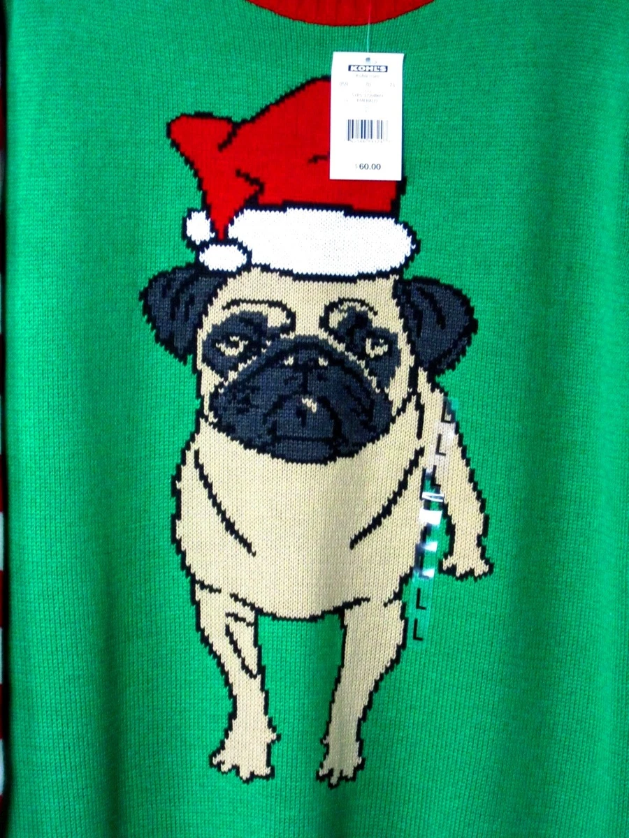 Mens pug cheap christmas jumper