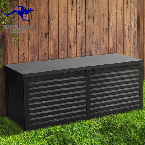 Outdoor Storage Box Container Cabinet Bench, 390L Extra Large Lockable Tool Toy - Picture 8 of 12