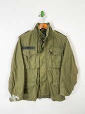 Alpha Industries Jacket Men's M Medium M-65 Military Field Hooded OG-107 80s