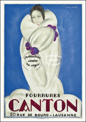 POSTER HQ 50x70cm eines VINTAGE POSTERS PUB PELZ KANTON