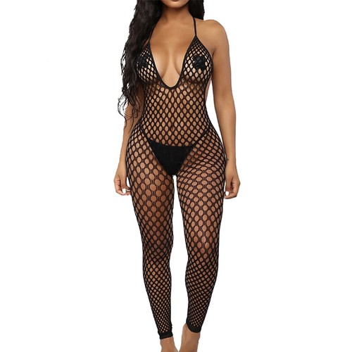Sexy Lingerie Fishnet Body Stockings Dress Underwear Babydoll Sleepwear - Picture 3 of 14