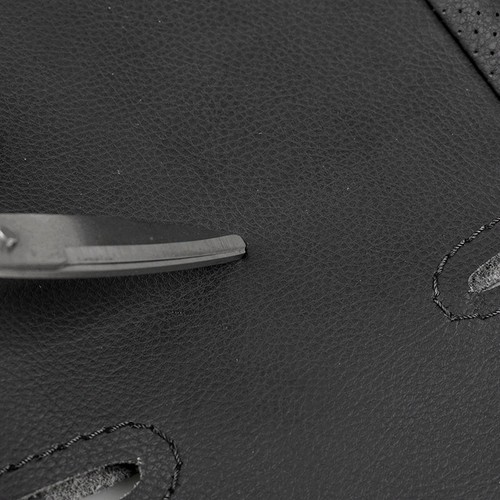 Cubierta de volante de cuero perforado de costura negra para Kia K5 Optima 2008-2013 - Imagen 4 de 9