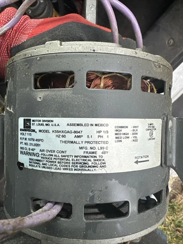 EMERSON 21L9201 Furnace Blower Motor 1/3HP 1075RPM 4SPD 115V 1PH K55HXGAG-8047