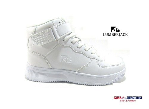 Lumberjack Scarpe sportive uomo/donna FINSTER bianco- sneakers alta SW70401  | eBay