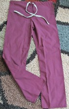 Best Medical Unisex Reversible Drawstring Scrub Pant W/ Pocket Burgundy Size XS