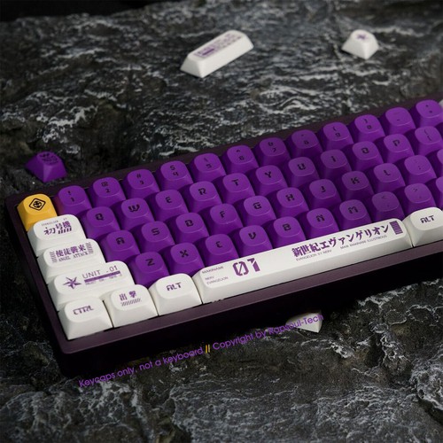 EVA-01 NEON GENESIS EVANGELION Anime Keycaps for Cherry MX Mechanical Keyboards - Picture 2 of 10