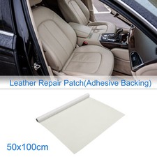 19.6"x39" Self Adhesive Leather Repair Patch Tap for Car Seat Sofa Trim White