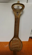 vintage barware utensil strainer zester pickle olive grabber, metal, has wear