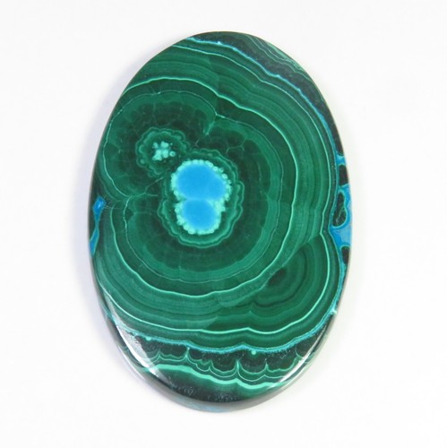 Natural Chrysocolla Malachite Gemstone 184 Cts Plain Oval Cabochon 61x39 mm F-96 - Picture 9 of 9
