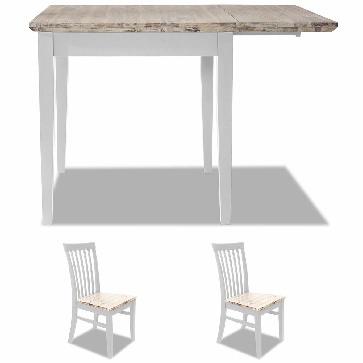 Florence square extended table (75-110cm). White extending kitchen table. Quality extending table with thick wooden top. 37 Extending Kitchen Table Set, Small Drop Leaf Table & 2 Chairs Set WoodenFLORENCE