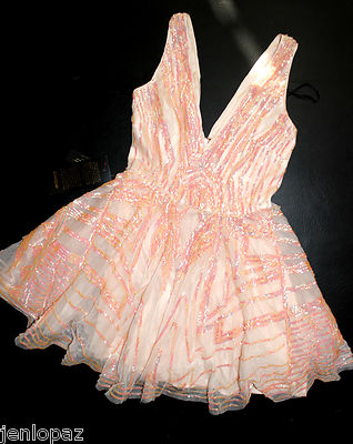 open lace back dress Sequin Front Knit Dress  bebe