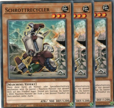 yugioh 3x Schrottrecycler SR10-DE017 COMMON 1AUFLAGE DEUTSCH