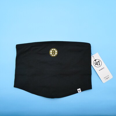 '47 Brand Boston Bruins Bandana Tube Top Womens Small Black Micro NHL Hockey New