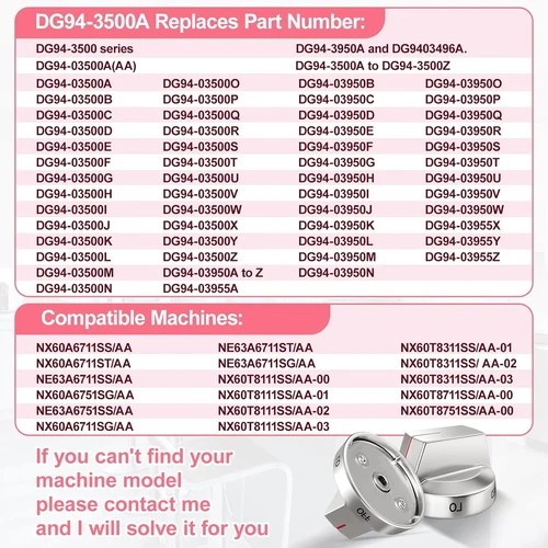 Neu DG94-03500A/Z DG94-03500U Gasherd Knopf passt Samsung Backofen Herd Knopf 5 STCK. - Bild 5 von 8