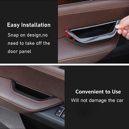 Für BMW X3 F25 X4 F26 11-17 Innen Türgriff Abdeckung Verkleidung Kohlefaserstyp - Picture 4 of 11