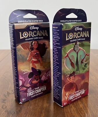 Disney Lorcana TCG The First Chapter Starter Decks Emerald/Ruby &  Amber/Amethyst | eBay