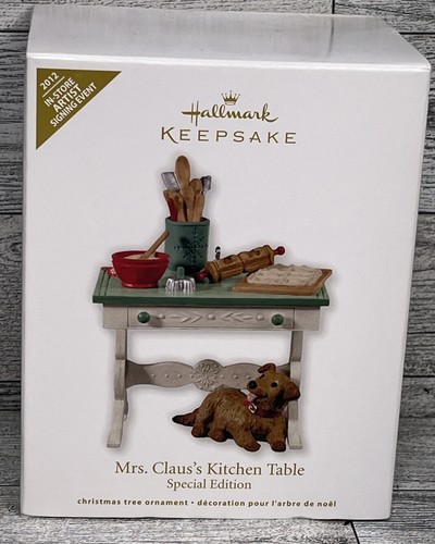 Hallmark 2012 Mrs. Claus's Kitchen Table Keepsake Artist Piece NIB - Picture 1 of 6