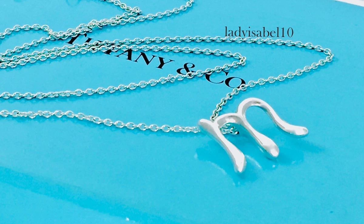 Tiffany initial deals pendant necklace