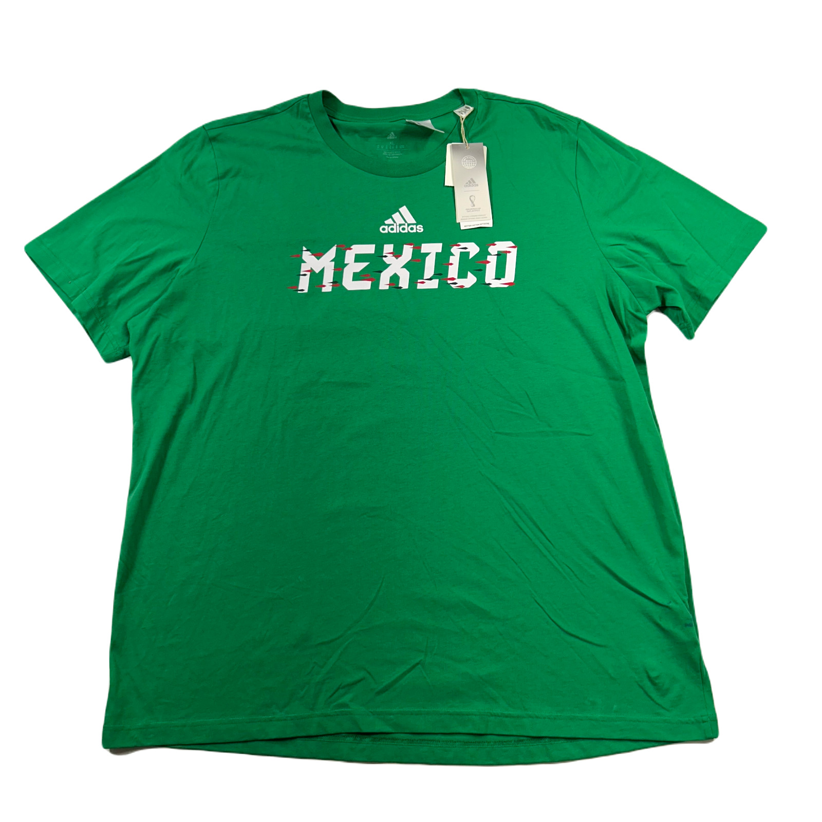 Adidas Mexico FIFA World Cup 2022 Jersey T-Shirt Mens XL Green Licensed NEW