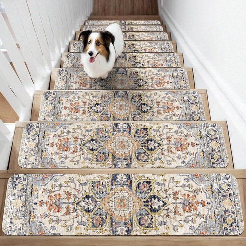 Non-Slip Carpet Stair Treads, Rubber Safety Mats for Wooden Steps, Reusable - Picture 26 of 87