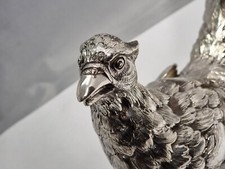 B241# Paar gr. Fasan Figuren Silber 800 punziert Deutsch Handarbeit L: bis 60 cm