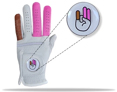 SCALE WEAR Shocker Golf Glove w-Magnetic Ball Marker Men's Adult Funny Gag Gift God Father