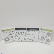Lot Of 4 Stampin Up Stamp Sets Holiday Winter Christmas Themed 9 11 14 6