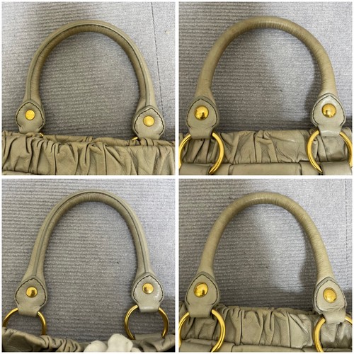 Miu Miu 2way bag with side ribbon, madras leather, light green - Picture 9 of 22