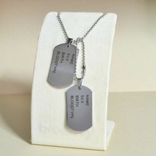 Medaglietta militare in acciaio inox piastrina con incisione logo personalizzato