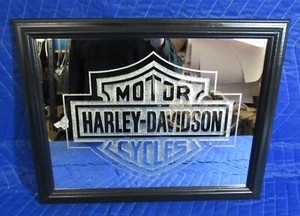 Harley-Davidson BAR & SHIELD ミラー Harley-Davidson® Eagle Bar & Shield Logo Oval Mirror Sign