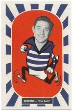 1957 VFL Kornies Mascots (11) Bob DAVIS Geelong (Near Mint / Mint)