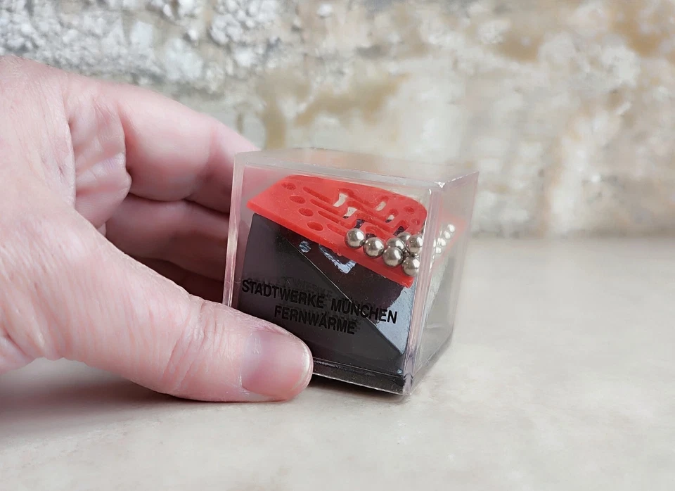 Rompecabezas de juego de manos alemán vintage, juegos de destreza vintage años 80 Foto 3 de 4