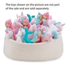 Mud Pie E1 Kids Home Nursery Storage Cotton Rope Basket Bin Only 12x7.5x4" 12...