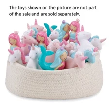 Mud Pie E1 Kids Home Nursery Storage Cotton Rope Basket Bin Only 12x7.5x4" 12...