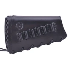 Leather Buttstock Shell Holder Gun Stock Covers For .30/30 .357 .308 .22mag 12GA
