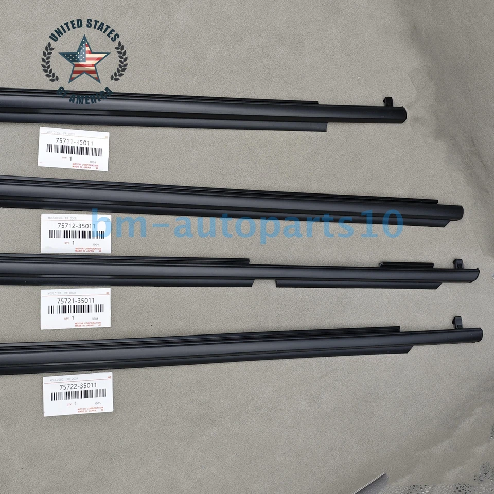 NEW 4PCS Window Weatherstrip Seal Belt Moulding For Toyota 4Runner 2010-21 New — 第 4/4 张图片