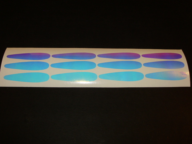 TRU UV Clear Silver Holo Scale Trolling Spoon Tape - Die Cut Reflective Lure Tape In 3 Sizes