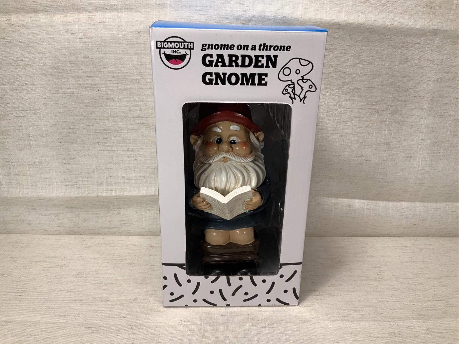 BigMouth Inc Funny Gnome on a Throne Indoor Outdoor Garden Statue