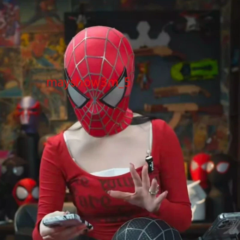 1:1 蜘蛛侠 Tobey Maguire 抽油烟机面具 3D 头饰成人可穿戴万圣节礼物 — 第 4/4 张图片
