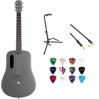 LAVA ME 4 Carbon 36 Space GRY w/ Guitar Stand, Kopul Cable, Guitar Picks Bundle