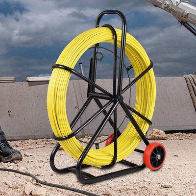 Fish Tape Puller Fiberglass 492ft 8mm Wire Cable Running Duct Rodder US
