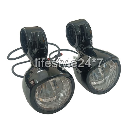 Genuine Royal Enfield Fog LED Auxiliary Lights Black Classic Reborn & Meteor 350 - Picture 3 of 11