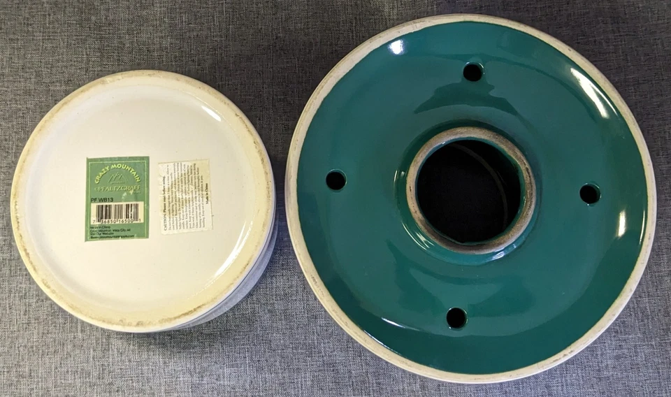 Pfaltzgraff WINTERBERRY Ceramic Jar Candle Holder and Shade Holiday Christmas - Image 3 of 4