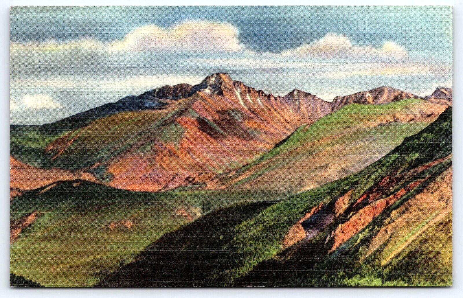 VINTAGE OLD ANTIQUE POSTCARD LONGS PEAK MOUNTAIN ROCKY MOUNTAIN NATIONAL PARK