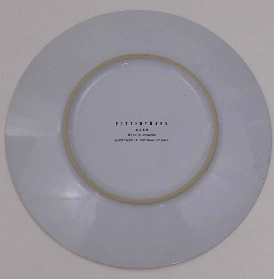 Pottery Barn Lager Beer Satisfying 8"  Plate - Image 4 of 4