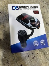 D5 Car Wireless MP3 BT Bluetooth Adapter Car Cigarette Lighter FM Transmitter